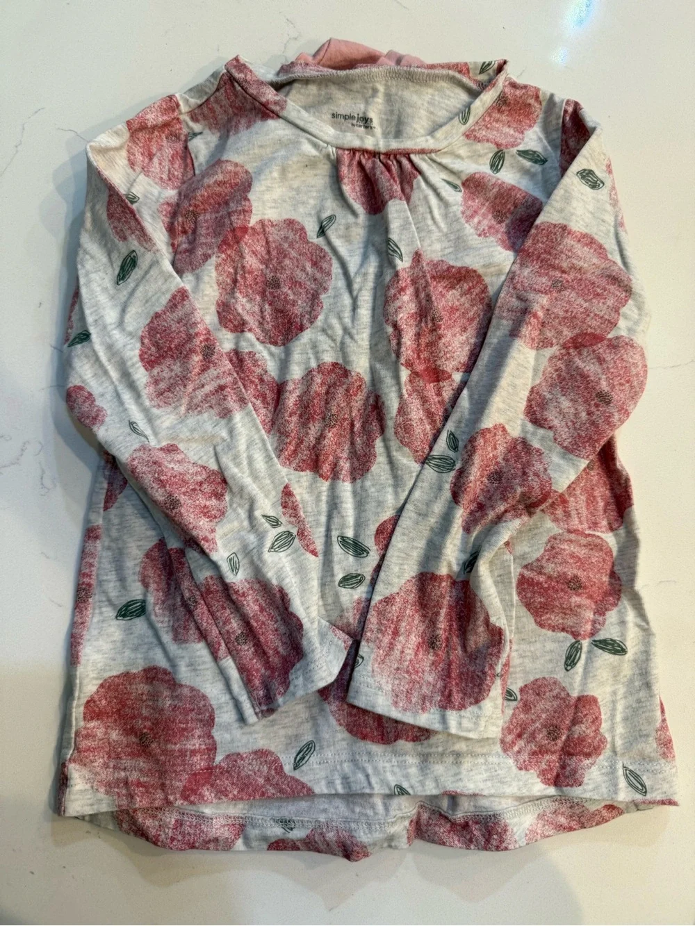 Carter's Girls Long Sleeve Tops - Green, Pink, Floral
